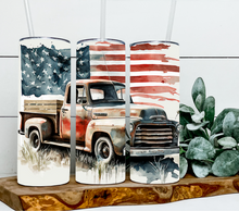 Load image into Gallery viewer, American Flag Old Truck