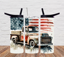 Load image into Gallery viewer, American Flag Old Truck