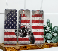 Load image into Gallery viewer, American Flag motorcycle