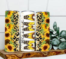 Load image into Gallery viewer, Blessed Mama Leopard sunflowers