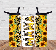 Load image into Gallery viewer, Blessed Mama Leopard sunflowers