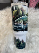 Load image into Gallery viewer, 40oz Born to Fish Forced to Work Tumbler