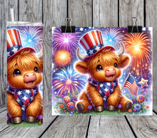 Load image into Gallery viewer, Highland Cow 4th Of July Fireworks