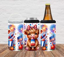 Load image into Gallery viewer, Highland Cow 4th Of July Popsicle