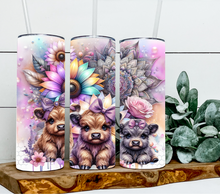 Load image into Gallery viewer, Highland Cows Sunflowers