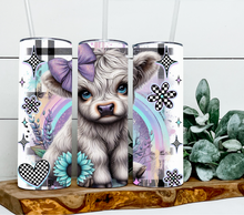 Load image into Gallery viewer, Highland cow - rainbow