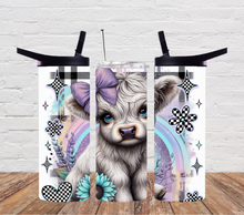 Load image into Gallery viewer, Highland cow - rainbow