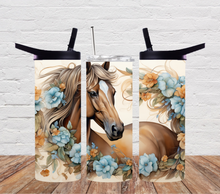 Load image into Gallery viewer, Horse with blue flowers
