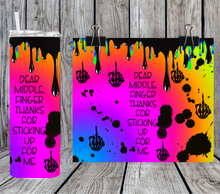 Load image into Gallery viewer, Dear middle finger thanks for sticking up for me - sarcastic