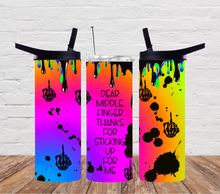 Load image into Gallery viewer, Dear middle finger thanks for sticking up for me - sarcastic