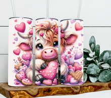 Load image into Gallery viewer, Valentine Highland Cow Cookie