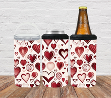 Load image into Gallery viewer, Valentines hearts Dark Reds Neutral Hearts