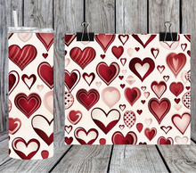 Load image into Gallery viewer, Valentines hearts Dark Reds Neutral Hearts