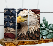 Load image into Gallery viewer, Bald eagle American flag