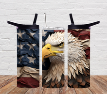 Load image into Gallery viewer, Bald eagle American flag
