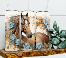 Load image into Gallery viewer, Horse with blue flowers