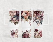 Load image into Gallery viewer, 40oz Burgundy Floral