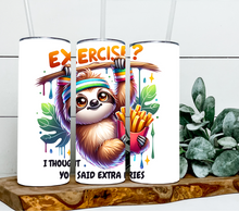 Load image into Gallery viewer, Exercise I thought you said extra fries - Sloth