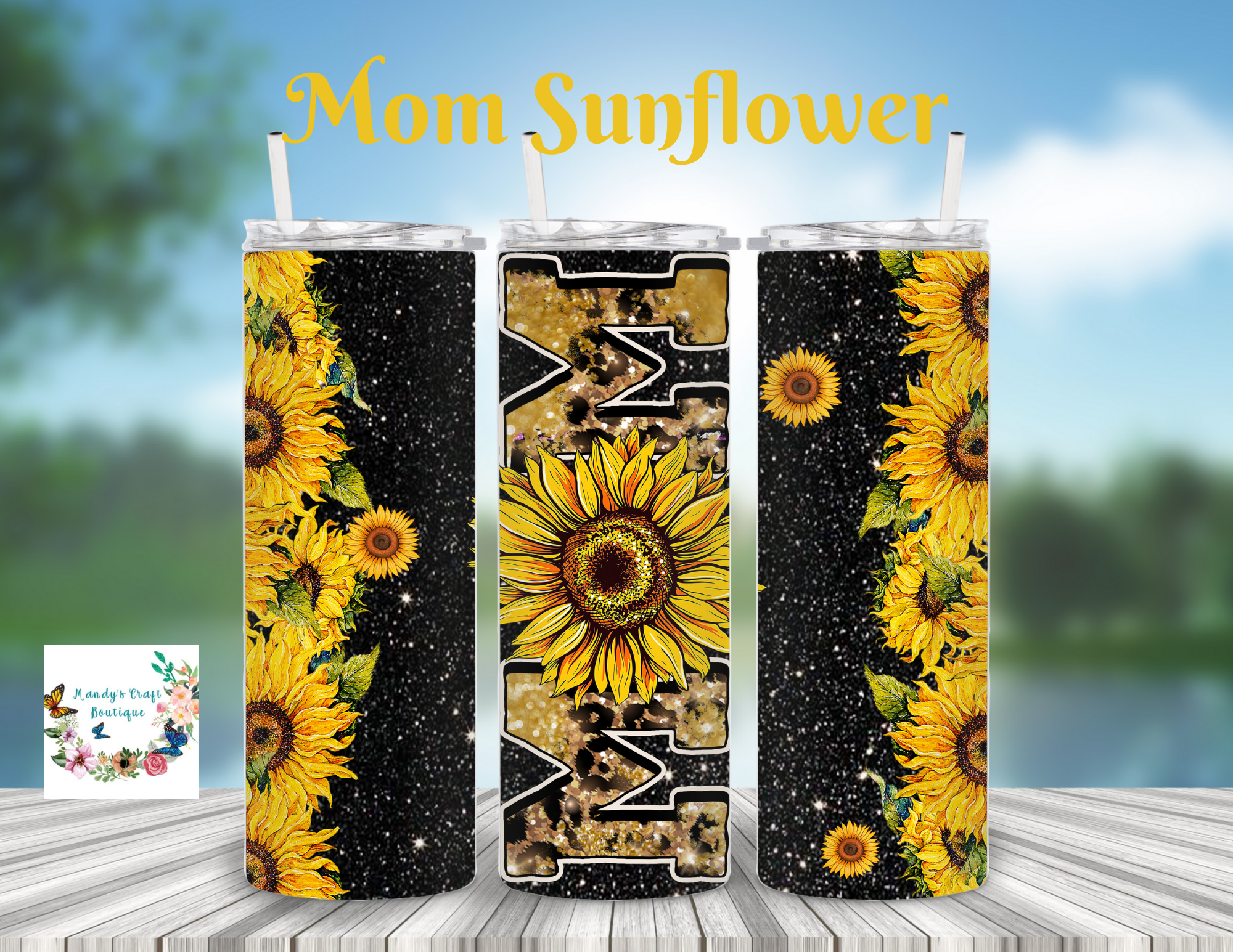 Momlife Mom Sunflower Tumbler 20oz