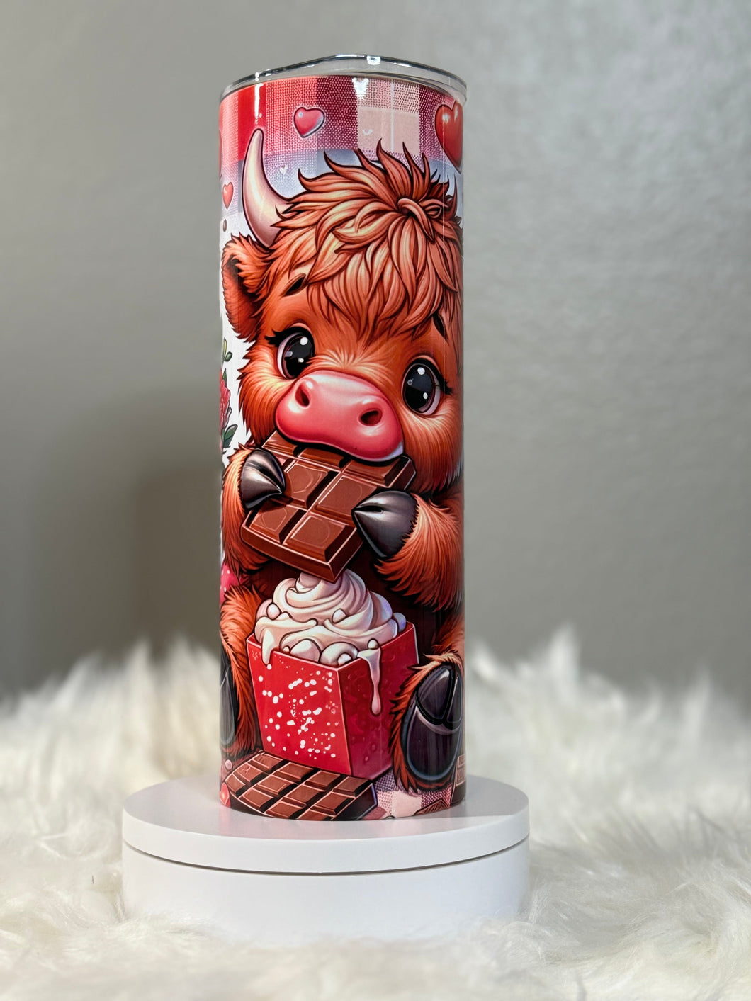 Chocolate Highland Cow Tumbler