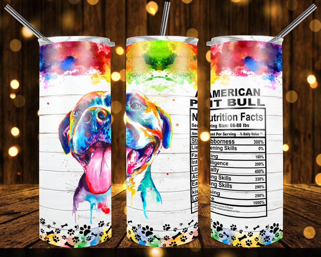 Dog Breed Nutritional Facts Tumbler