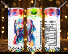 Load image into Gallery viewer, Dog Breed Nutritional Facts Tumbler
