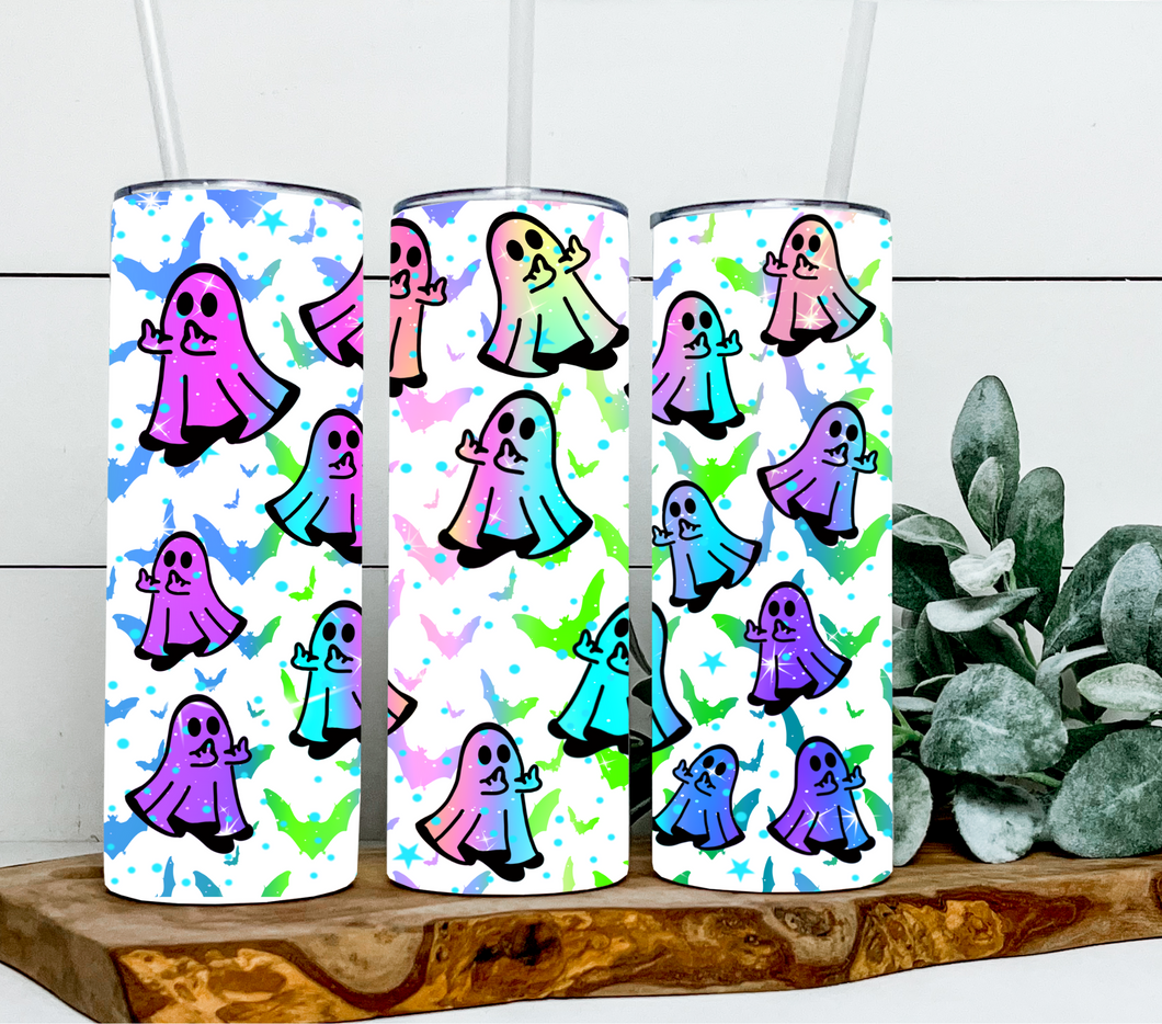 Halloween Ghosts giving the finger