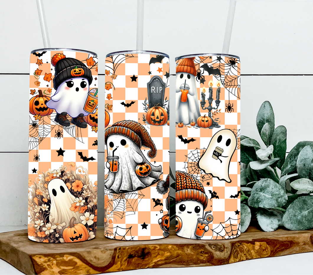 Halloween latte ghost