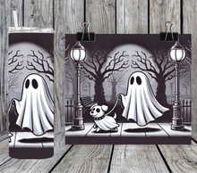 Load image into Gallery viewer, Halloween ghost walking dog
