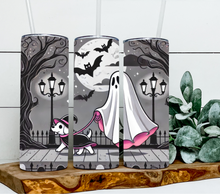 Load image into Gallery viewer, Halloween ghost walking witch dog
