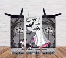 Load image into Gallery viewer, Halloween ghost walking witch dog
