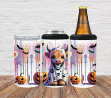 Load image into Gallery viewer, Halloween highland cow ghost skulls
