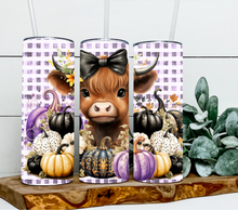 Load image into Gallery viewer, Halloween highland cow pumpkins
