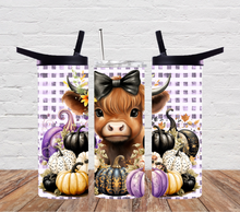 Load image into Gallery viewer, Halloween highland cow pumpkins
