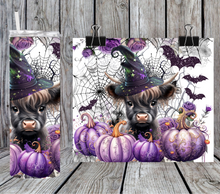Load image into Gallery viewer, Halloween highland cow witch
