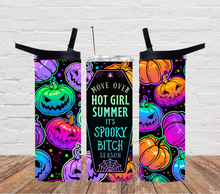 Load image into Gallery viewer, Halloween neon pumpkins spooky Bitch season

