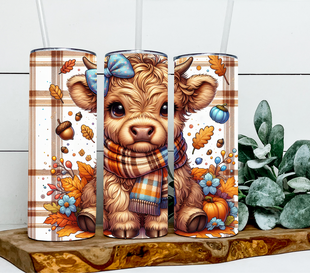 Highland Cow fall Plaid