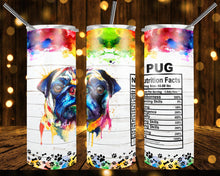 Load image into Gallery viewer, Dog Breed Nutritional Facts Tumbler
