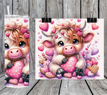 Load image into Gallery viewer, Valentine Highland Cow Cookie
