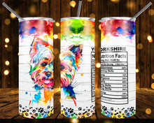 Load image into Gallery viewer, Dog Breed Nutritional Facts Tumbler
