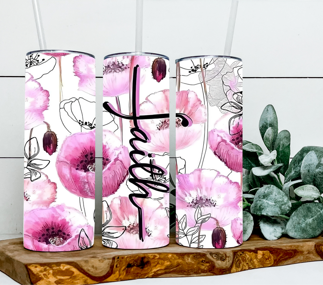 faith pink floral