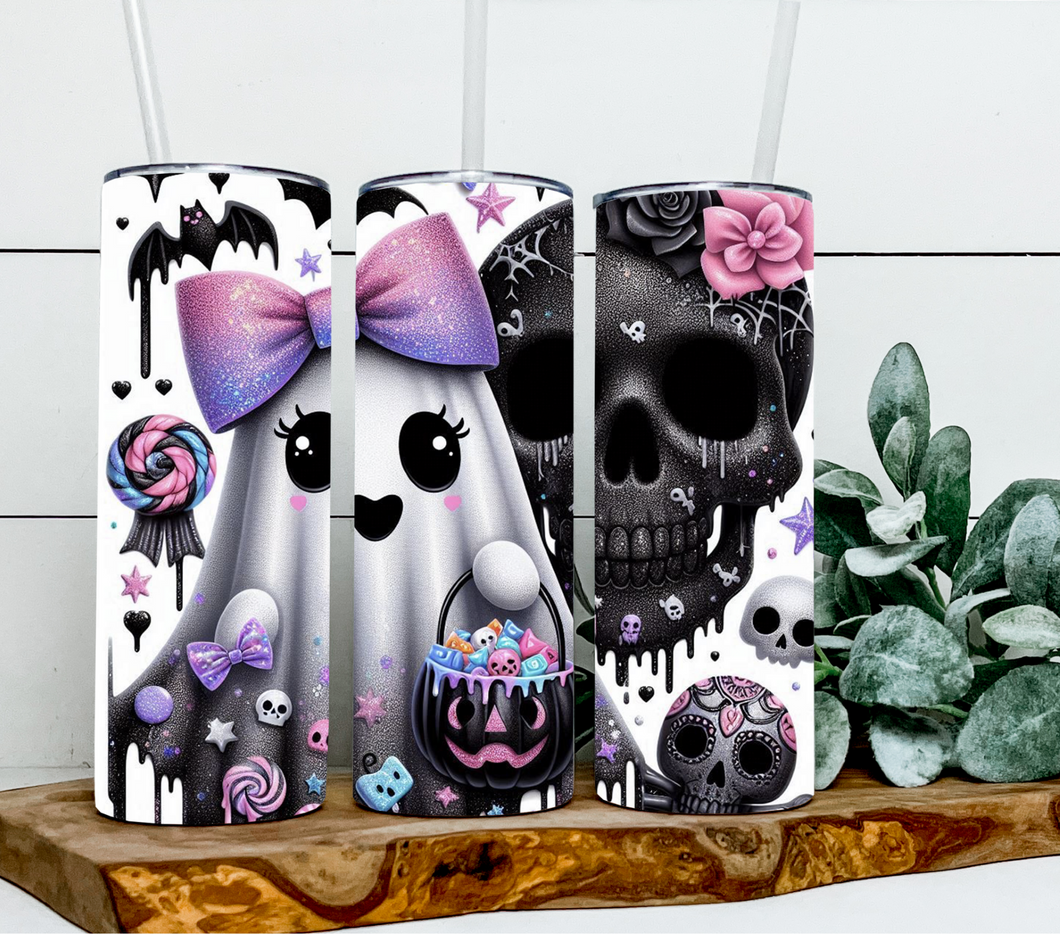 Halloween ghost skull