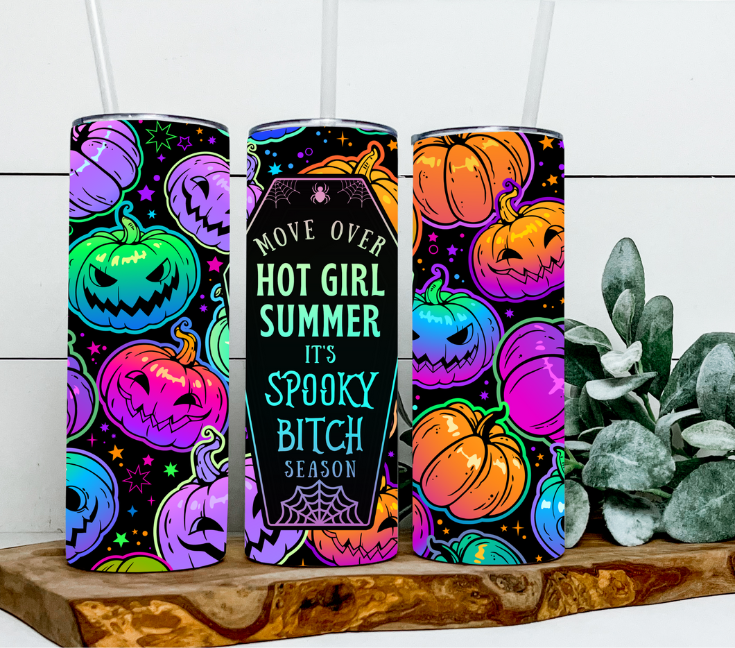 Halloween neon pumpkins spooky Bitch season