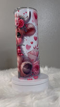 Load and play video in Gallery viewer, Valentine Rose Highland Cow Tumbler
