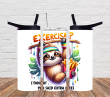 Load image into Gallery viewer, Exercise I thought you said extra fries - Sloth
