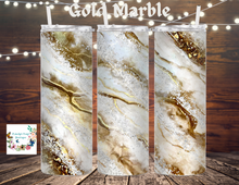 Load image into Gallery viewer, Gold Marble Tumbler
