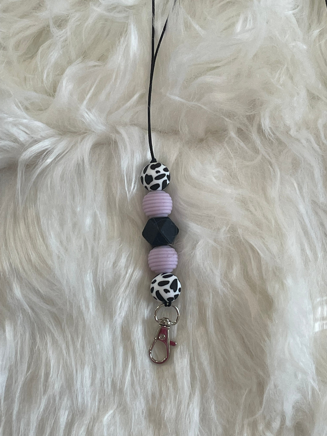 Lavender with cow print Freshie Hanger