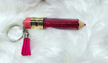 Load image into Gallery viewer, glitter Pencil keychains
