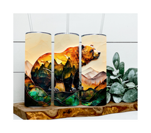 Load image into Gallery viewer, Alcohol Ink Bear Tumbler
