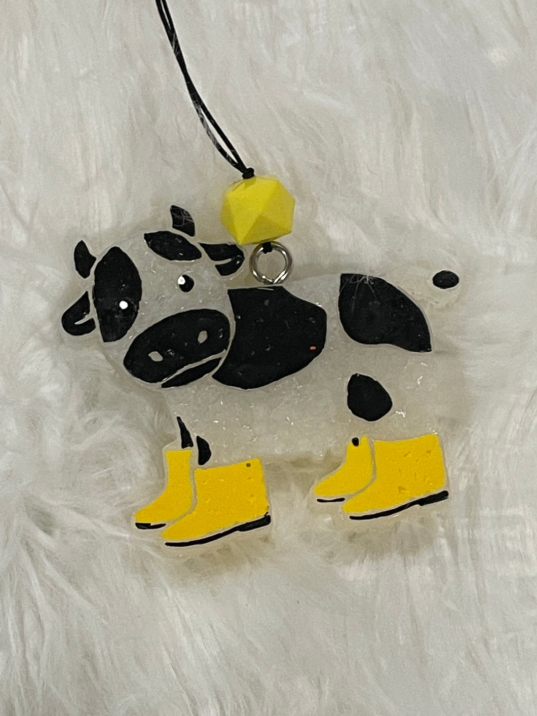 Cow in Rain boots Car Freshie